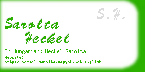 sarolta heckel business card